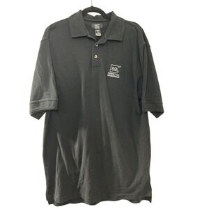 Glock Perfection Authorized Dealer Mens XL Black Short Sleeve Polo Shirt Logo